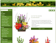 Tablet Screenshot of hansonsgreenhouseandfloral.com